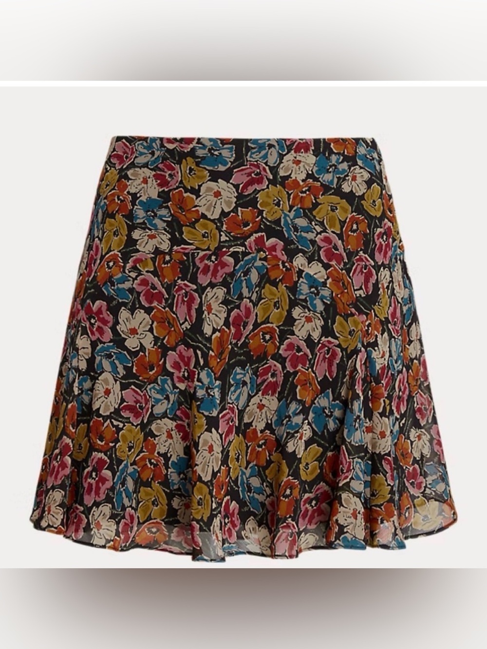 Lauren Ralph Lauren Floral Crinkle Georgette Mini Skirt Size 6